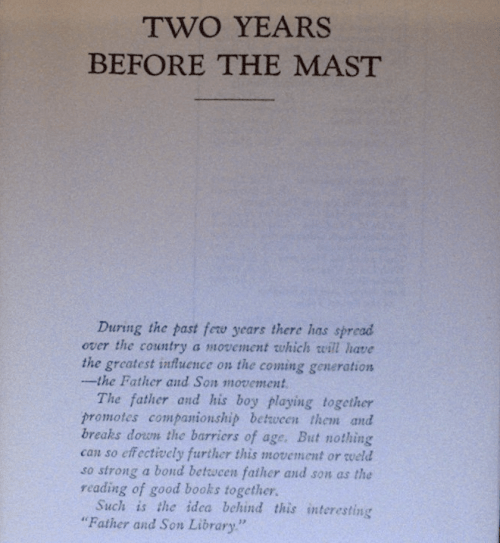 This is the book I'm reading with my kid now, from a 1927 edition. The token role of fathers in their children's lives has always been important to their development