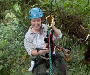 Carrie Woods in the field