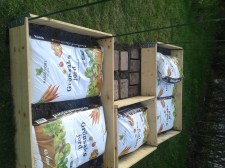 Beginning of the vegetable plot. Looks easy but my body can attest to the amount of digging it took! 