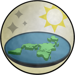 This is the logo of the Flat Earth Society.