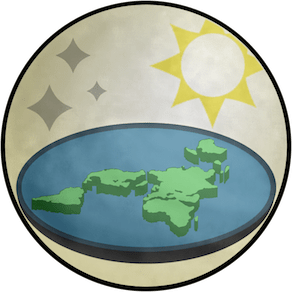 This is the logo of the Flat Earth Society.